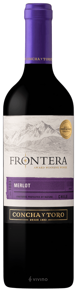 Frontera Merlot wine bottle